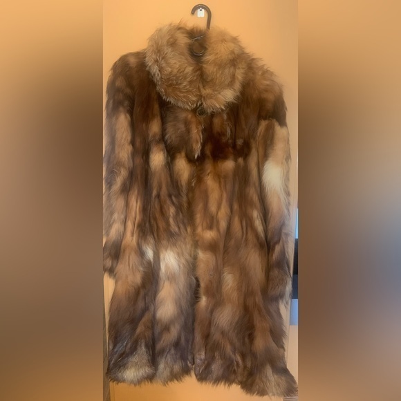 Luxurious Brown Fox Fur Coat